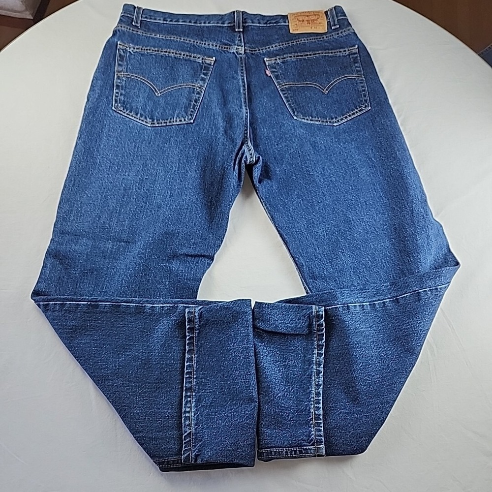 Vintage Levis 505 Mens Blue Denim Jeans 42x32 Regular Fit Straight Leg 1990s USA